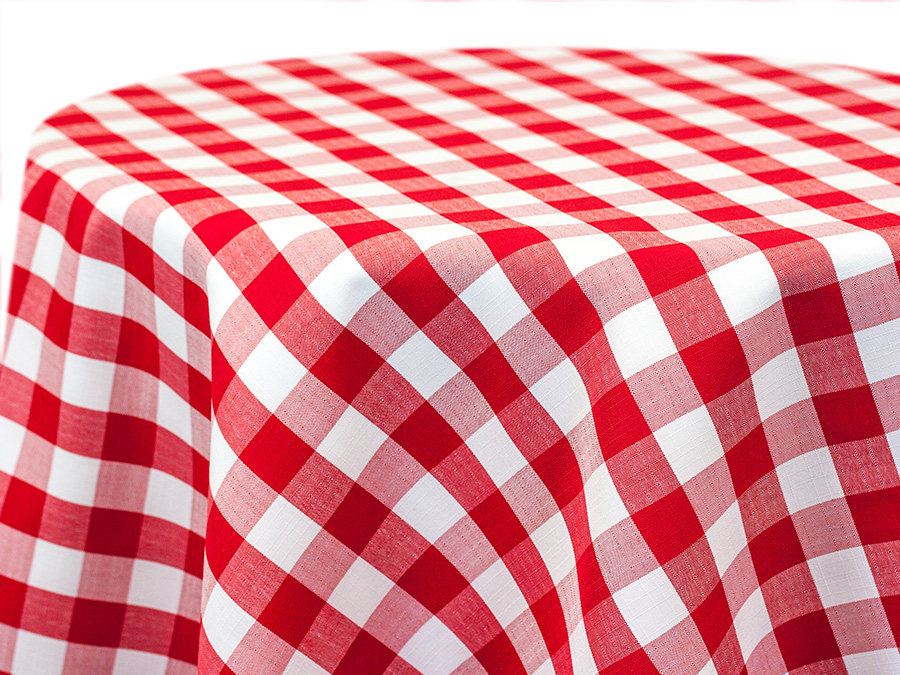 Rental store for Red Picnic Check Linens in Tampa FL
